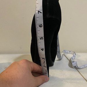 Anna Michelle Stilleto Heel Black faux suede size 10 Pre-owned